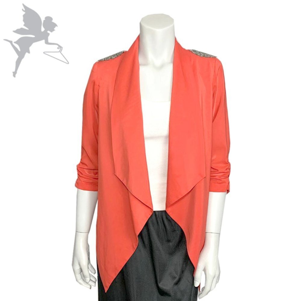 BCBG Coral Waterfall front blazer
